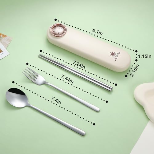 Travel Utensils with Case Cute (4 Count)