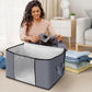 4 Pack Storage Bags for Clothes Blanket Storage Bins with Lids (4 Count)