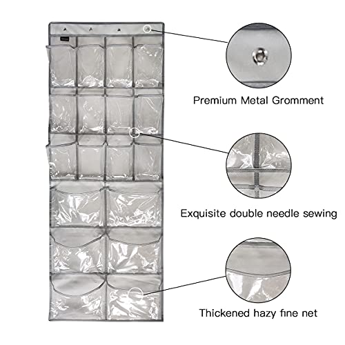 2 Pack Extra Large Hanging Crystal Clear Over Door Shoe Organizers (2 Count)
