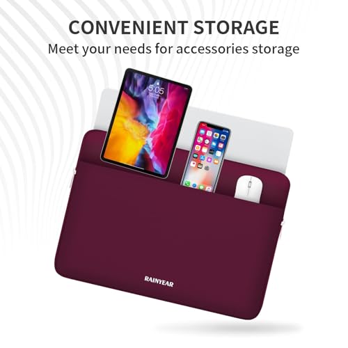 RAINYEAR Laptop Sleeve Case 15.6 Inch
