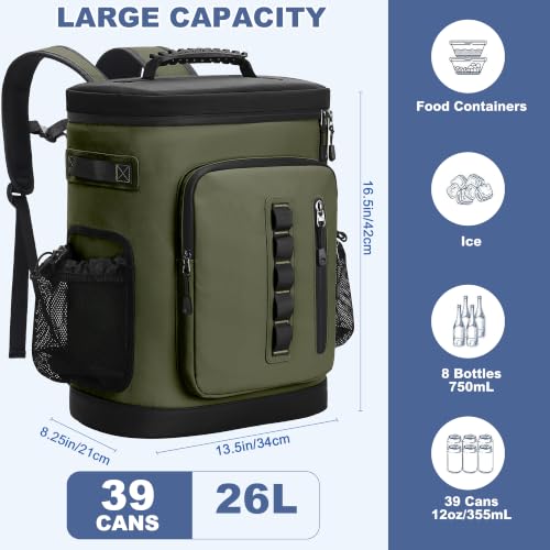 39 Can Waterproof Insulated Backpack Cooler