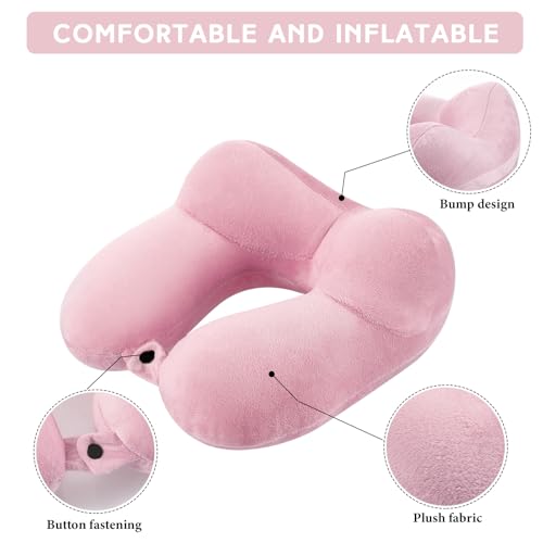 2 Inflatable Neck Pillow Airplane Travel (2 Count)
