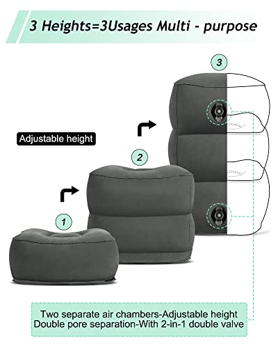 Inflatable Travel Foot Rest Pillow
