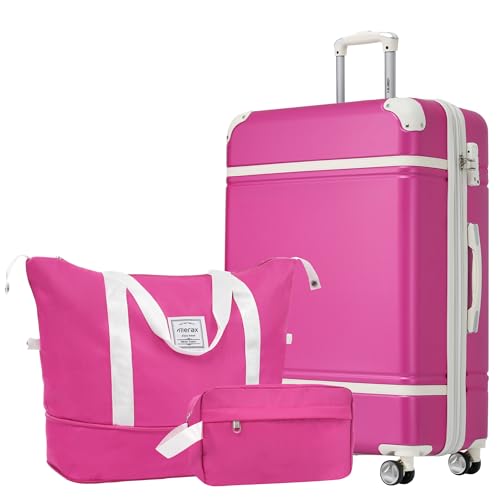 Suitcase Set 24 IN Expandable Luggage with TSA Lock Spinner Wheels (3 Count)