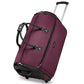 3-in-1 Rolling Garment Duffle Bag with Wheels, 25in Red