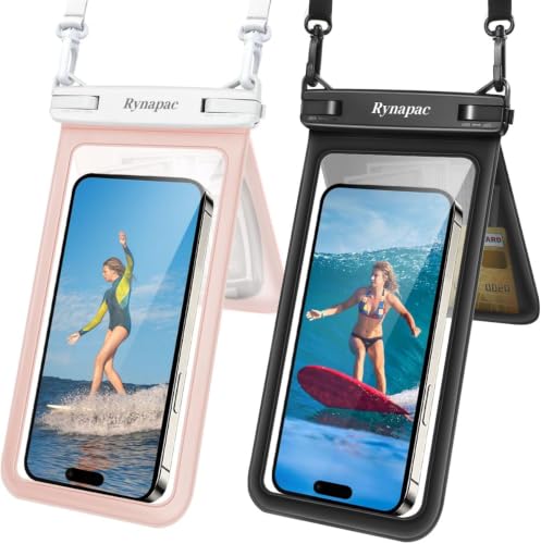 IPX8 Double Space Waterproof Phone Pouch up to 8.5" (2 Count)