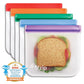 re) zip Reusable Sandwich Bags, Leakproof, 28 oz, 5-Pack, Jewel Tones (5 Count)