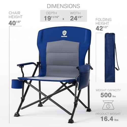 Oversized Folding Camping Chair for Adults (2 Count)