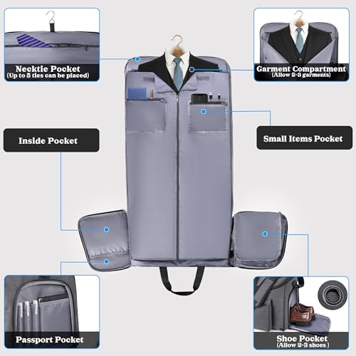 2 in 1 Garment Duffle Bags for Travel Mens Carry