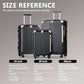 3 Piece Set Hardside Expandable Luggage with USB Charging Port and Cup Holder (3 Count)