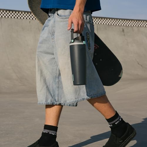 FreeSip Sway Stainless Steel Water Bottle 30 oz Foggy Tide