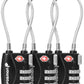 TSA Approved Cable Luggage Locks (3 Count)