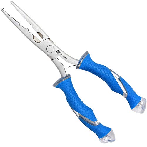 8" Titanium Bonded Stainless Steel Freshwater Pliers 18112 Durable Fishing Hooks Remover
