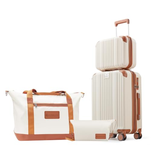 Luggage Set 4 Piece 20inch Carry on Hardshell Suitcase (4 Count)