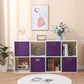 13x13x13 Inch Foldable Cube Storage Bins with Metal Handles (4 Count)