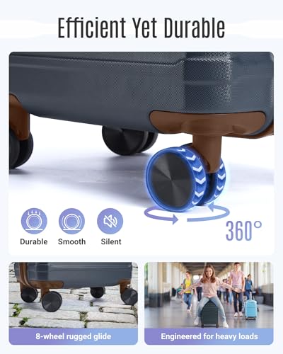 Luggage Sets 3 Pcs Suitcase with Wheels (3 Count)