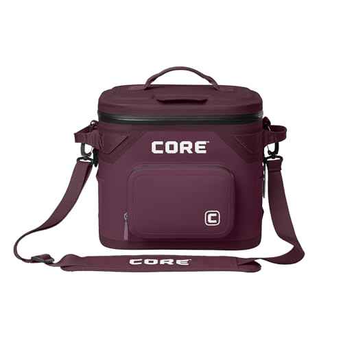 Magnetic Leak Proof 12 Can Soft Cooler with Waterproof ZipperInsulated Bag Portable Ice Chest Box