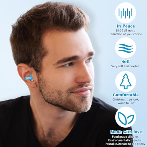 100 Pairs Silicone Ear Plugs Bulk with Case Nrr 29db (100 Count)