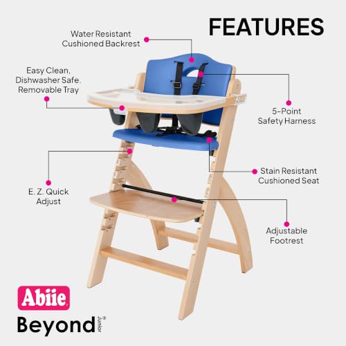 Beyond Junior Convertible Wooden High Chair with Removable Tray