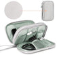 PU Leather Cable Organizer Double Layer Travel Pouch