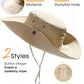 Sun Hats for Women Ponytail Wide Brim Summer Packable Cowboy Hat