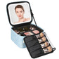 Travel Makeup Bag with LED Mirror for Women Girls