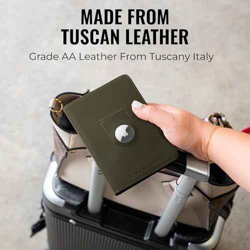 Passport Wallet with AirTag Holder