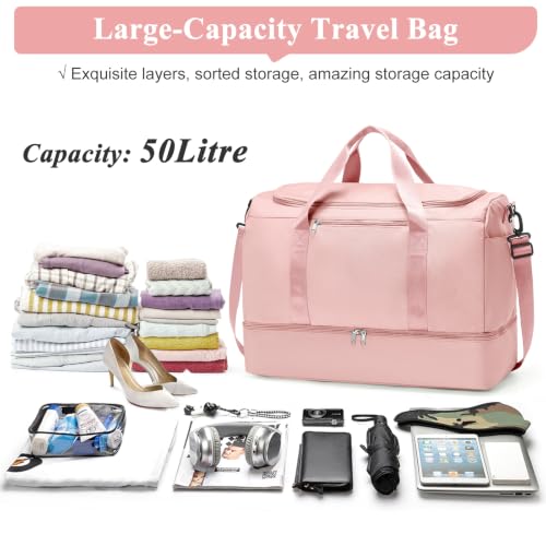 Travel Duffle Bag with Shoes Compartment