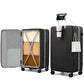 28 Inch Top Opening Checked Luggage with Cup Holder and USB Ports