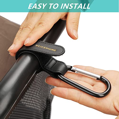 4Pack Universal Baby Stroller Hooks Clips for Hanging Bags and Shopping