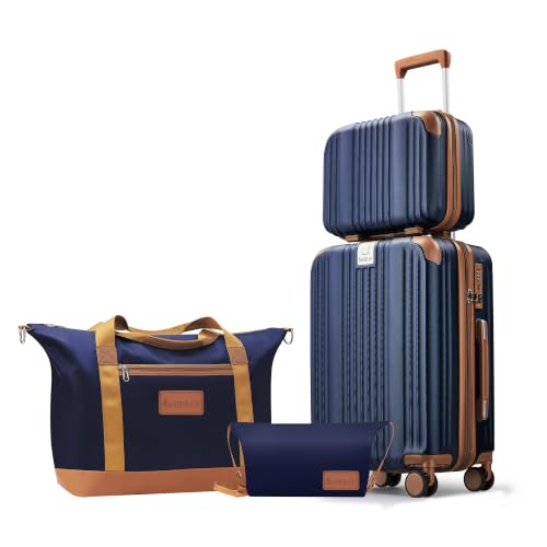 Luggage Set 4 Piece 20inch Carry on Hardshell Suitcase (4 Count)