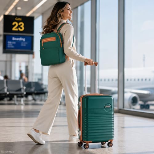 Carry On Luggage 22x14x9 Airline Approved Suitcase with Wheels
