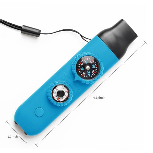 Multifunctional Survival Emergency Whistle for Kids with Compass Hiking Survival (2 Count)