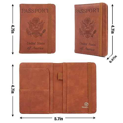 Premium Leather Passport Holder Covers Case