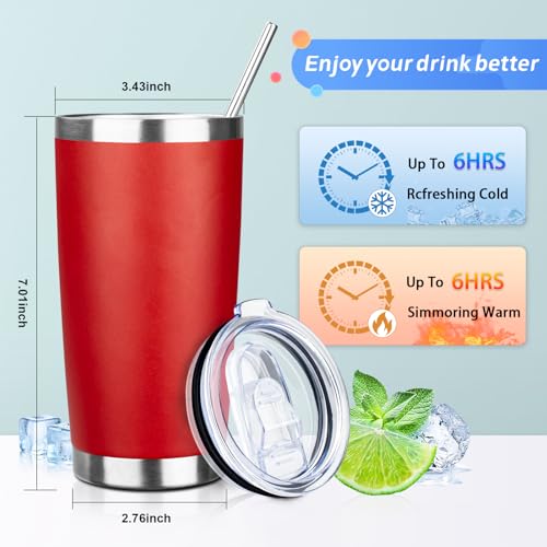 20oz Tumbler with Straw and Brush