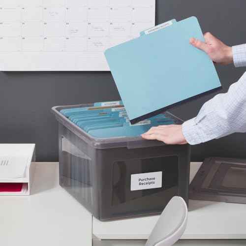 Plastic File Box with Snap Lid (4 Count)