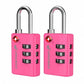 TSA Approved Pink Locks for Luggage. Cute Locker Suitcase Lock with Open Alert Indicator (2 Count)