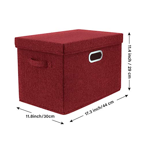 Large Collapsible Storage Bins with Lids (3 Count)