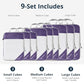 9 Set Compression Packing Cubes for Travel (9 Count)