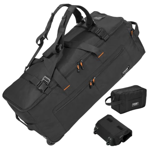 100L U Zip Rolling Duffel Bag with Wheels