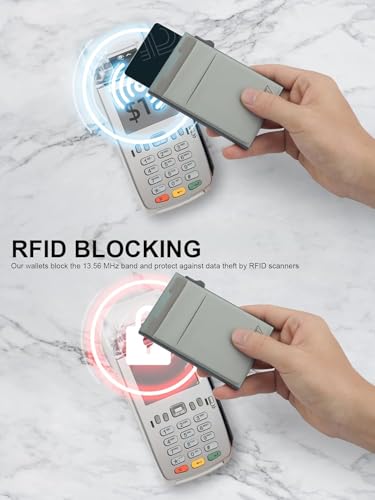 Credit Card Holder Wallet for Mens (6 Count)