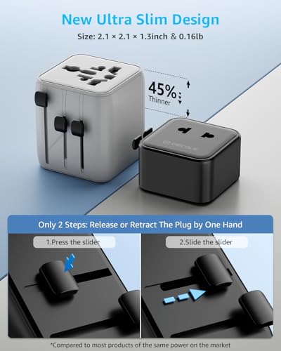 Air” Universal Travel Adapter 2500W Max AC