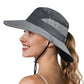 Ponytail Sun Hats for Women UPF 50+ Pure Grey