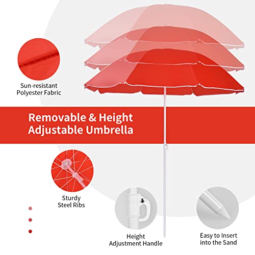 Double Camping Chair with Umbrella