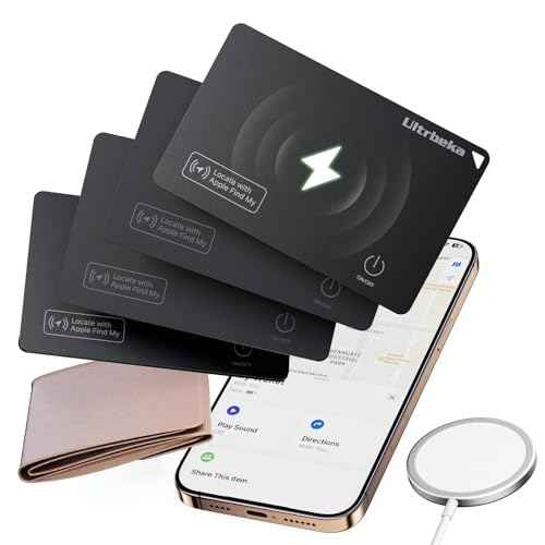 Wallet Tracker Card IP68 Waterproof Bluetooth Tracker for Wallets (4 Count)