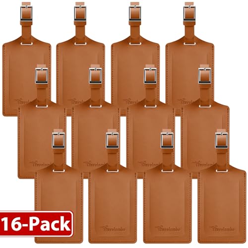 16 Pack Luggage Tags for Suitcases Airplane Travel Essentials (16 Count)