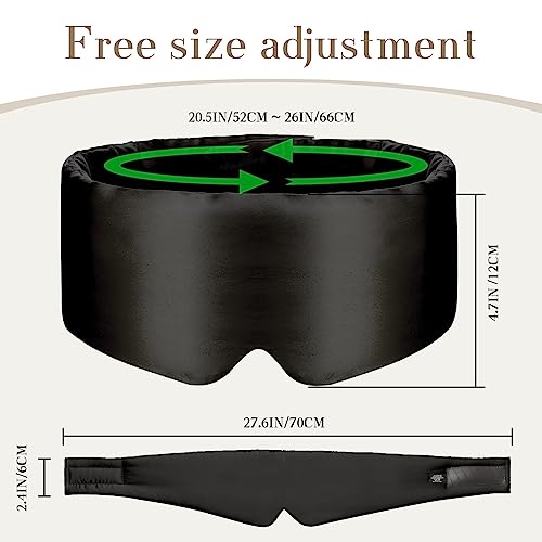 100% Mulberry Silk Sleep Mask Eye Mask for Women Man with Adjustable Band