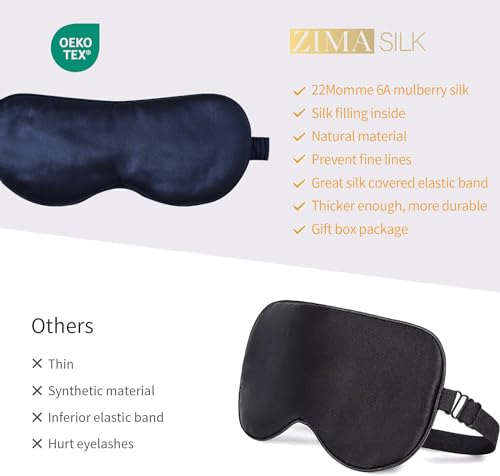 Adjustable 100% 22 Momme Mulberry Silk Sleep Mask