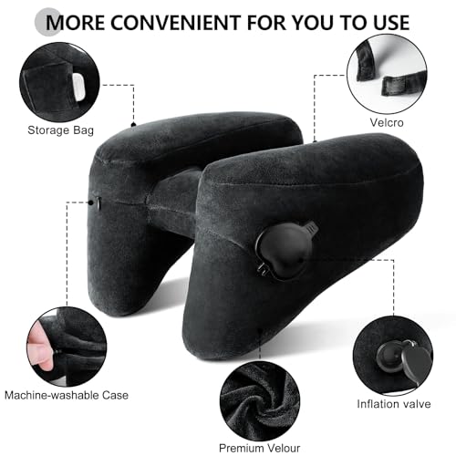 Travel Neck Pillow for Airplane Pillow Comfortably Supports Head