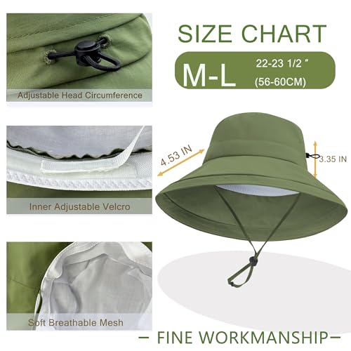 Sun Hats for Women UV Protection Wide Brim Hat with Ponytail Hole